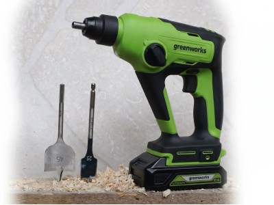 Тест аккумуляторного перфоратора Greenworks GD24SDS1 24V