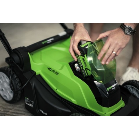 Газонокосилка аккумуляторная Greenworks Арт. 2504707, 40V, 41 см, без АКБ и ЗУ