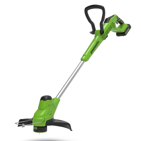 Триммер аккумуляторный Greenworks Арт. 2107107UA, G24LT28K2, 24V, 28 см, с АКБ 2Ач и ЗУ