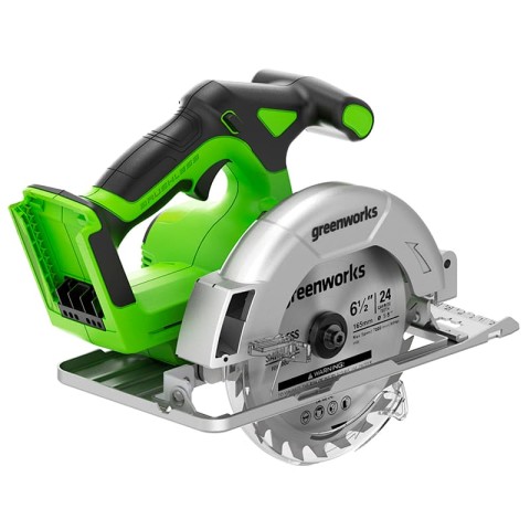 Циркулярная пила аккумуляторная Greenworks Арт. 1501607, 24 V, бесщеточная, 57 мм, без АКБ и ЗУ