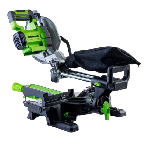 Торцовочная пила акк. Greenworks GD24MS216, 24V, б/щ, 4800 об/мин, 216x30мм,рез 65х310мм,с 1хАКБ 4Ач и ЗУ (1501707UB)