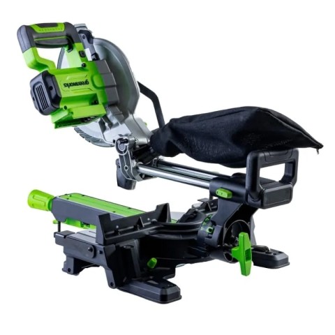 Торцовочная пила акк. Greenworks GD24MS216, 24V, б/щ, 4800 об/мин, 216x30мм,рез 65х310мм,c 1х8Ач и ЗУ(1501707UH)