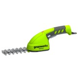 Садовые ножницы аккумуляторные  Greenworks Арт. 1600107,  7,2V  со встроенным аккумулятором 2 Aч