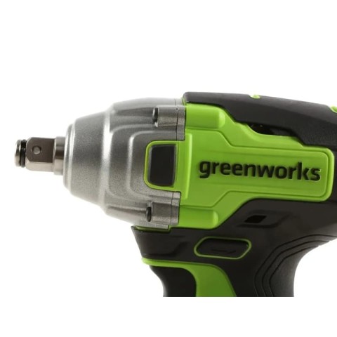 Гайковерт ударный аккумуляторный Greenworks Арт. 3802907, 24V, 400Нм, бесщеточный, без АКБ и ЗУ