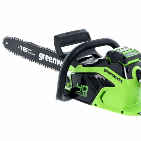 Цепная пила аккумуляторная Greenworks Арт. 2005807UA, 40V, 40 см, бесщеточная,  до 1,8 КВт, с 1хАКБ 2Ач и ЗУ
