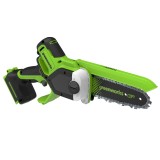 Цепная мини пила аккумуляторная Greenworks GD24CS15, 24V, 15см, бесщеточная, с автоматической смазкой цепи, без АКБ и ЗУ (2010107)