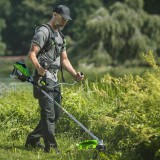 Триммер аккумуляторный Greenworks TB201H, 82V, 2,0 кВт, 46 см, c трехлопастным ножом и кусторезом, бесщеточный, с 1хАКБ 5 Ач и ЗУ (2112407UB)