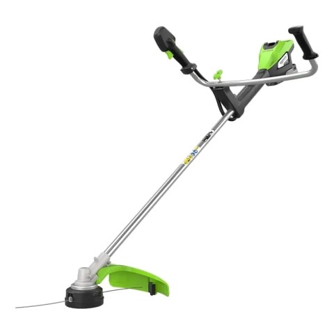 Триммер аккумуляторный Greenworks TB201H, 82V, 2,0 кВт, 46 см, c трехлопастным ножом и кусторезом, бесщеточный, с 1хАКБ 8 Ач и ЗУ (2112407UH)