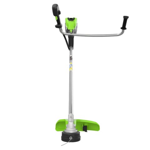 Триммер аккумуляторный Greenworks TB201H, Арт. 2112407, 82V, 2,0 кВт, 46 см, c трехлопастным ножом и кусторезом, бесщеточный, без АКБ и ЗУ