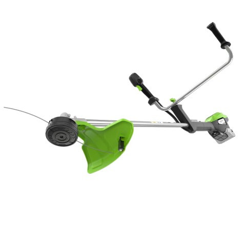 Триммер аккумуляторный Greenworks TB201H, Арт. 2112407, 82V, 2,0 кВт, 46 см, c трехлопастным ножом и кусторезом, бесщеточный, без АКБ и ЗУ