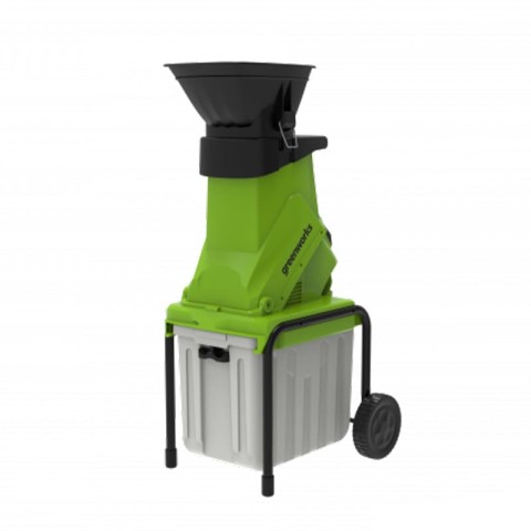 Измельчитель садовый электрический Greenworks Арт. 2206707, 220В, 2500 Вт с контейнером