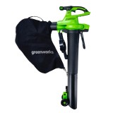 Воздуходув-Садовый Пылесос аккумуляторный Greenworks Арт. 2406907UG, 40V, бесщеточный, c 1хАКБ 5Ач и ЗУ