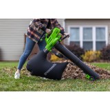 Воздуходувка-пылесос аккумуляторная Greenworks GD60BVII, 60V, бесщеточная, без АКБ и ЗУ (2409307)