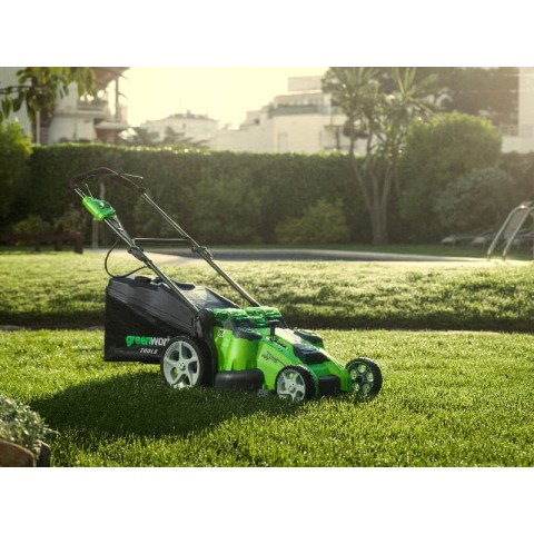 Газонокосилка аккумуляторная Greenworks Арт. 2500207, TwinForce, 40V, 49 см, без АКБ и ЗУ