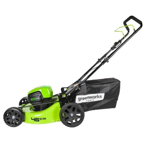 Газонокосилка аккумуляторная Greenworks Арт. 2502807UB, 60V, 46 см, бесщеточная, с 1хАКБ 4 Ач. и ЗУ