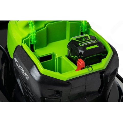 Газонокосилка аккумуляторная Greenworks Арт. 2506807UB, 40V, 46см, самоходная, бесщеточная, c 1хАКБ 4 Ач и ЗУ