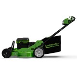 Газонокосилка самоходная аккумуляторная Greenworks Арт. 2519207U3B, 82V, 76см, бесщеточная, с тремя 5 Ач АКБ и двойным ЗУ