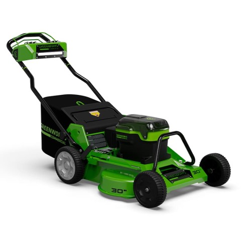 Газонокосилка самоходная аккумуляторная Greenworks Арт. 2519207U3B, 82V, 76см, бесщеточная, с тремя 5 Ач АКБ и двойным ЗУ