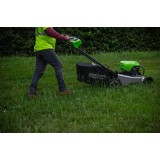 Газонокосилка аккумуляторная Greenworks Арт. 2519407, 82V, 56см, с алюминиевой декой, самоходная, бесщеточная, без АКБ и ЗУ