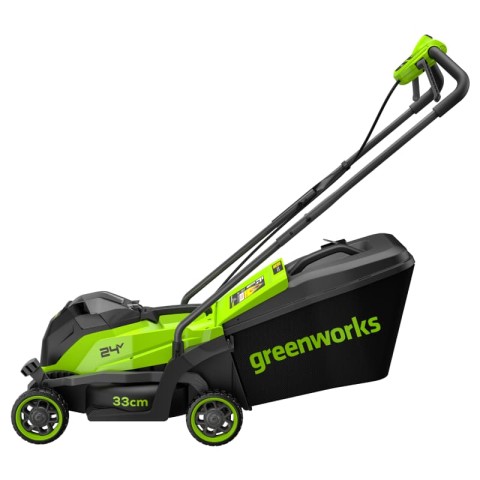 Газонокосилка аккумуляторная Greenworks GD24LM331, 24V, 33 см, бесщеточная, без АКБ и ЗУ (2520607)