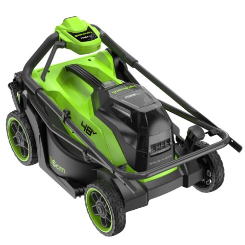Газонокосилка аккумуляторная Greenworks GD24X2LM361, 2х24V, 36 см, бесщеточная, без АКБ и ЗУ (2520707)