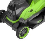 Газонокосилка аккумуляторная Greenworks GD24X2LM361, 2х24V, 36 см, бесщеточная, c 2хАКБ 4Ач и двойным ЗУ (2520707UD)