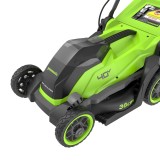 Газонокосилка аккумуляторная Greenworks GD40LM361, 40V, 36 см, бесщеточная, c 1хАКБ 4Ач и ЗУ (2520807UB)