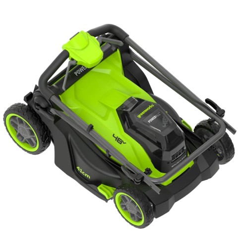 Газонокосилка аккумуляторная Greenworks GD24X2LM411, 2х24V, 41 см, бесщеточная, c 2хАКБ 4Ач и двойным ЗУ (2520907UD)
