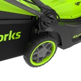 Газонокосилка аккумуляторная Greenworks GD24X2LM411, 2х24V, 41 см, бесщеточная, c 2хАКБ 4Ач и двойным ЗУ (2520907UD)