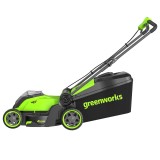 Газонокосилка аккумуляторная Greenworks GD40LM411, 40V, бесщеточная, 41 см, c 1хАКБ 4Ач и ЗУ (2521007UB)