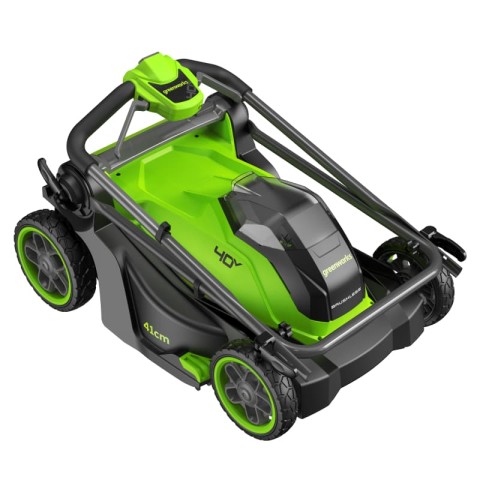 Газонокосилка аккумуляторная Greenworks GD40LM411, 40V, бесщеточная, 41 см, без АКБ и ЗУ (2521007)