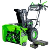 Снегоуборщик аккумуляторный Greenworks, 82V, 61 см, самоходный, бесщеточный, c 3 АКБ 8Ач и двойным ЗУ, Арт. 2602807U3C