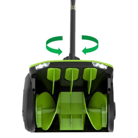 Снегоуборщик аккумуляторный Greenworks Арт. 2603207UB, 60V, 30 см, с регулируемым направлением выброса, бесщеточный, c 1хАКБ 4Ач и ЗУ