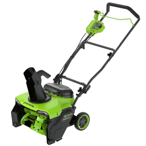 Снегоуборщик аккумуляторный Greenworks Арт. 2603407, 40V, 51 см, бесщеточный, без АКБ и ЗУ