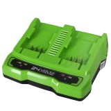 Зарядное устройство для 2-х аккумуляторов Greenworks Арт. 2931907, 24V