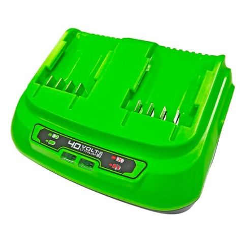 Быстрое зарядное устройство для 2-х аккумуляторов Greenworks Арт. 2938807, 40V