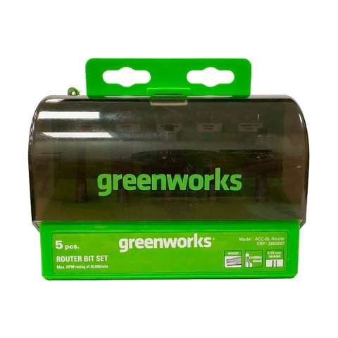 Набор фрез 6,35 мм (5 шт.) для фрезера Greenworks, Арт. 2953207