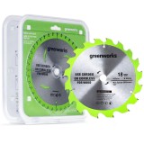 Диск пильный  по дереву для циркулярной пилы Greenworks, Арт. 2955807, 165x1.6x20 мм, 18T