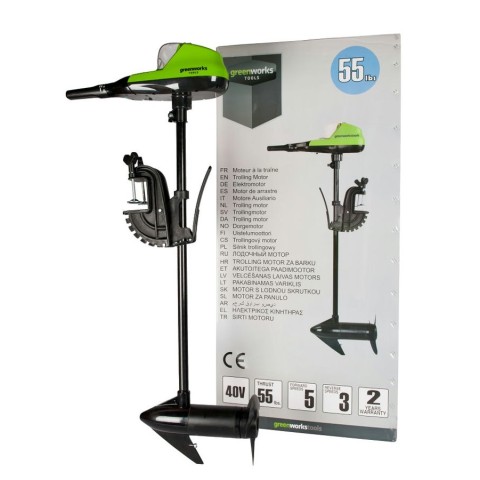 Лодочный мотор аккумуляторный Greenworks Арт. 9000207, 40V, 25 кг, без АКБ и ЗУ