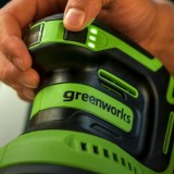 Эксцентриковая шлифмашина акк. Greenworks OS325, 24V, 125 мм, 5000-8000-11000 об/мин, амплитуда 2.4 мм, без АКБ и ЗУ (3100907)