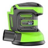 Эксцентриковая шлифмашина акк. Greenworks OS325, 24V, 125 мм, 5000-8000-11000 об/мин, амплитуда 2.4 мм, без АКБ и ЗУ (3100907)