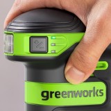 Эксцентриковая шлифмашина акк. Greenworks OS325, 24V, 125 мм, 5000-8000-11000 об/мин, амплитуда 2.4 мм, без АКБ и ЗУ (3100907)
