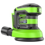 Эксцентриковая шлифмашина акк. Greenworks OS325, 24V, 125 мм, 5000-8000-11000 об/мин, амплитуда 2.4 мм, 1х2Ач, ЗУ, кор (3100907CUA)