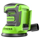 Эксцентриковая шлифмашина акк. Greenworks OS325, 24V, 125 мм, 5000-8000-11000 об/мин, амплитуда 2.4 мм, 1х2Ач, ЗУ, кор (3100907CUA)