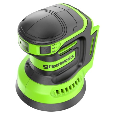 Эксцентриковая шлифмашина акк. Greenworks OS325, 24V, 125 мм, 5000-8000-11000 об/мин, амплитуда 2.4 мм, 1х2Ач, ЗУ, кор (3100907CUA)