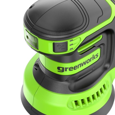 Эксцентриковая шлифмашина акк. Greenworks OS325, 24V, 125 мм, 5000-8000-11000 об/мин, амплитуда 2.4 мм, без АКБ и ЗУ (3100907)