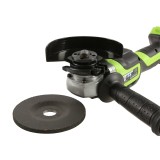 Угловая шлифовальная машина, аккумуляторная Greenworks Арт. 3200207UB, 24V, бесщеточная, c 1хАКБ 4 Ач и ЗУ в сумке