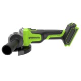 Угловая шлифовальная машина акк. Greenworks AG590, 24V, б/щет, 125 мм, 8500 об/мин, Anti-Kickback, 1х5Ач, быстрое ЗУ, кор (3201007CUG)