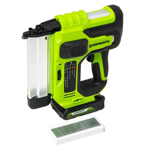 Нейлер аккумуляторный Greenworks, Арт. 3400707, 24V, без АКБ и ЗУ