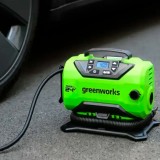 Компрессор автомобильный аккумуляторный Greenworks Арт. 3400807, 24V / 12V (от сети автомобиля), без АКБ и ЗУ